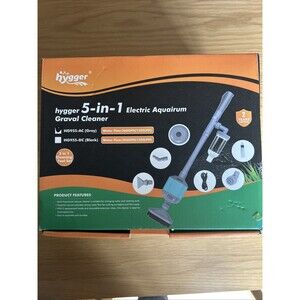 hygger 5 in 1 Fish Tank Cleaner Electric Aquarium Gravel Cleaner Water Changer